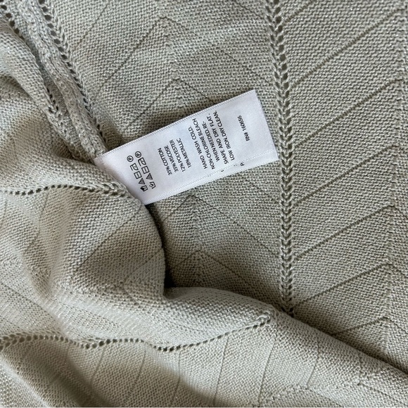 NWT Joie Ivory Shevron Knitted Metallic High Neck Dress Sz XS Festive Holidays - Picture 9 of 14